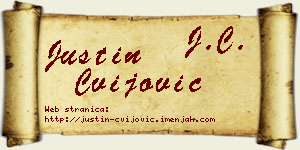 Justin Cvijović vizit kartica